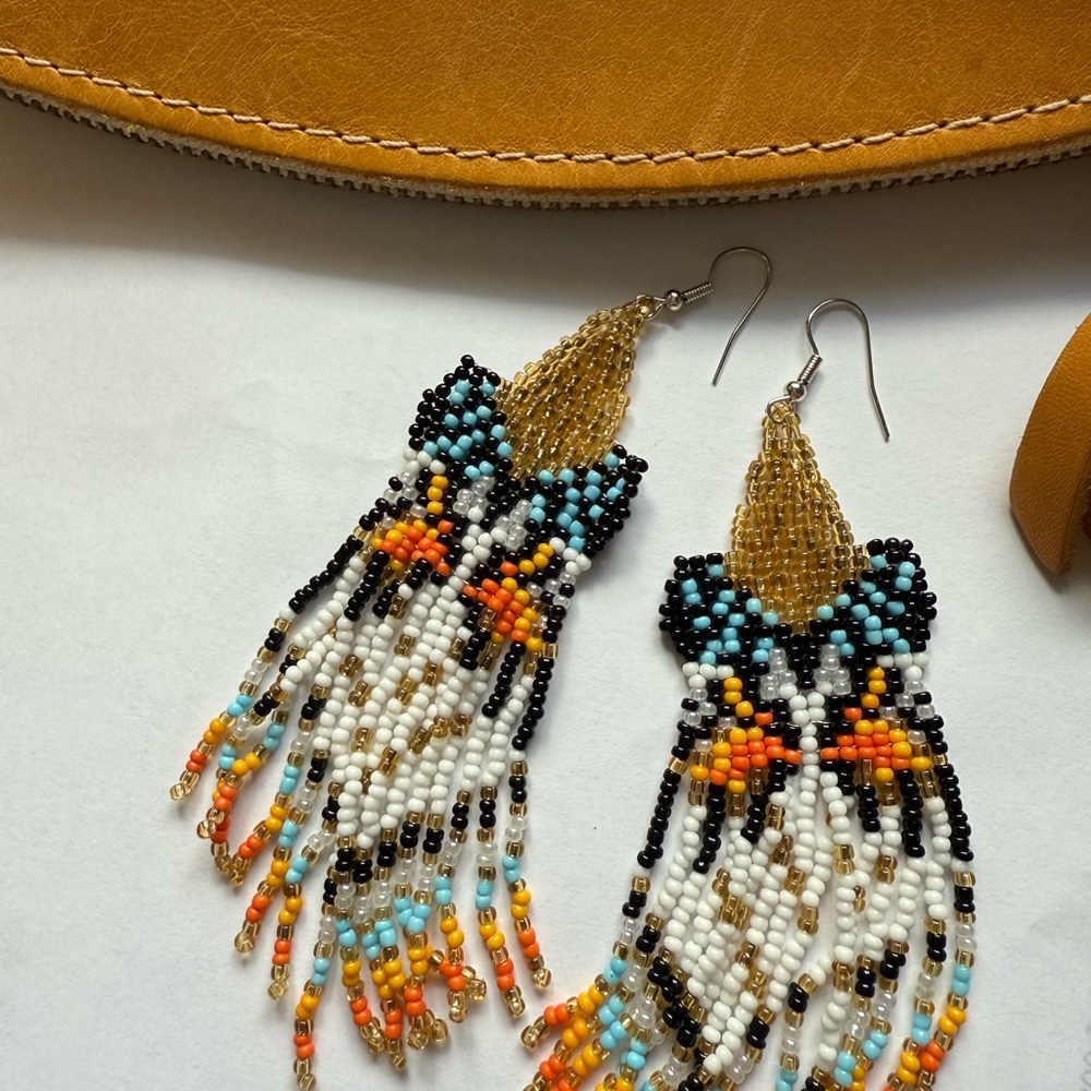 Beaded Fringe Earrings